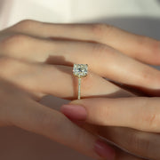 Cushion Cut Moissanite Engagement Ring